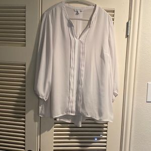 41 Hawthorne tunic white blouse